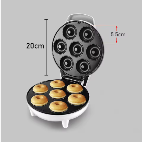 1200w High-power Electric Donut Machine Home Multi-functional Automatic Heating Egg Cake Bread Baking Machine Breakfast Machine