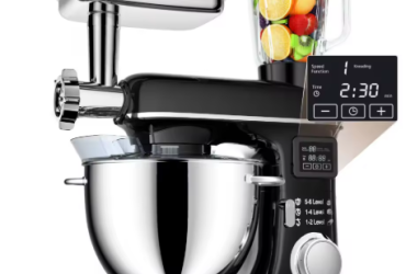 8L Multifunctional Stand Mixer Commercial & Home Use Electric Dough Kneader Juice Extractor & Meat Grinder Combo Heavy-Duty