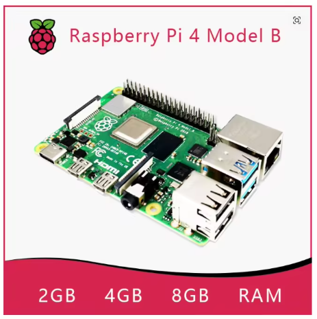 Raspberry Pi 4 Model B (4B), Available with 1GB/2GB/4GB/8GB RAM, Quad-Core CPU, 1.5GHz Clock Speed, Optional Kit
